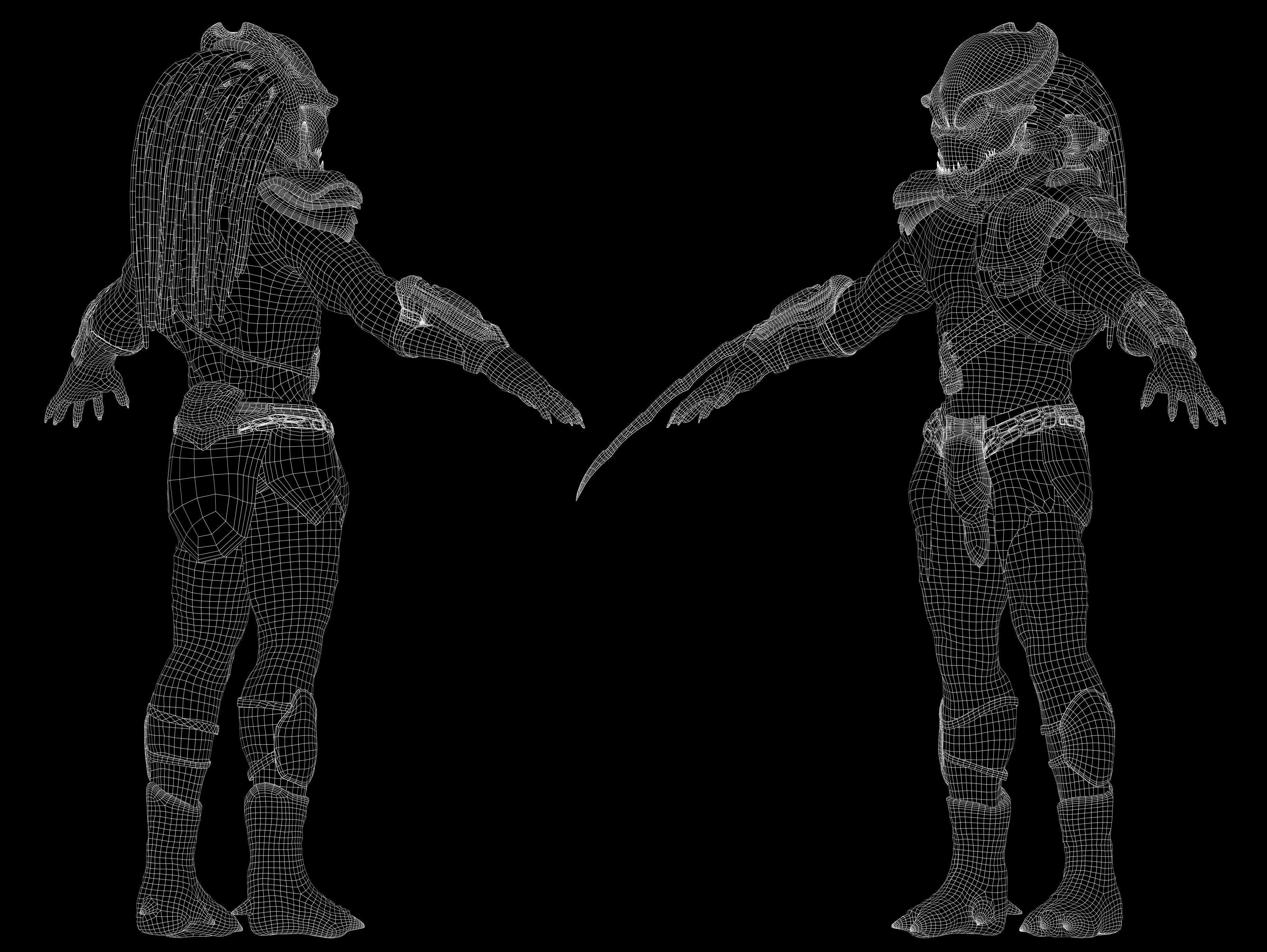 Predator Berserker Low-poly 3D model_9