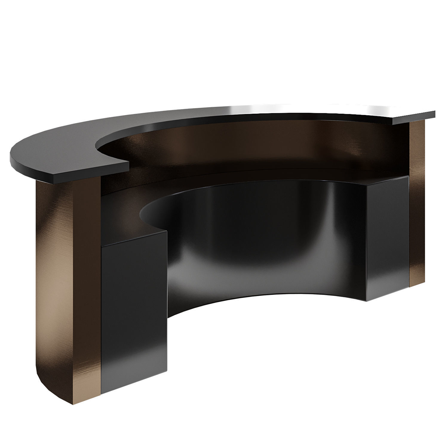 Japanese Bronze Reception with Flowers 3D model_3