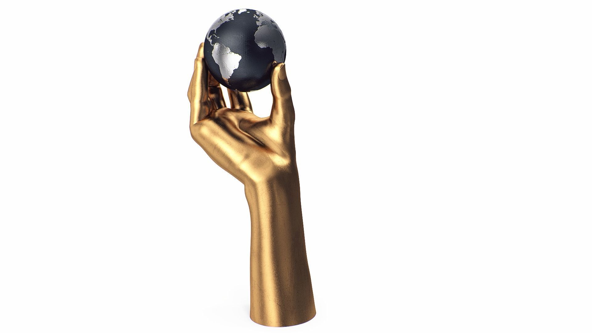 Hand holding globe collection 3D model_6