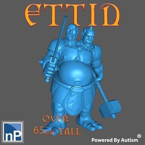 Ettin - Two-Headed Ogre Free 3D print model