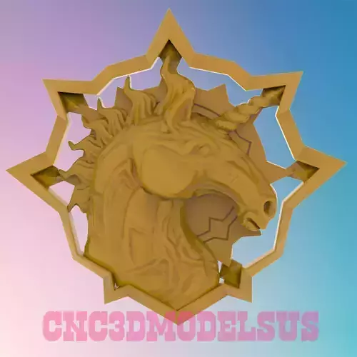  unicorn horse 3D MODEL STL FILE FOR CNC ROUTER LASER
