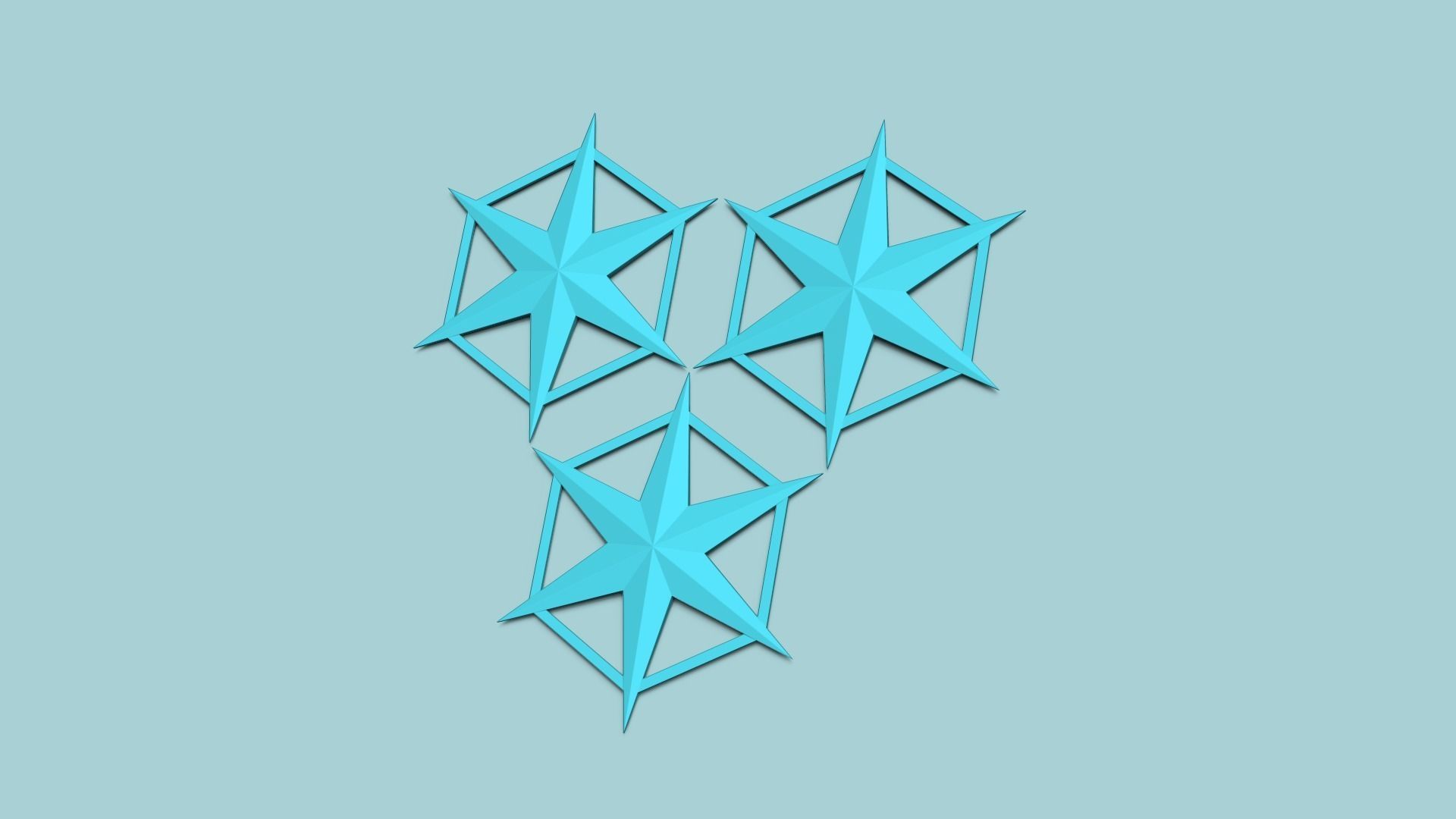 Hexagonal Wall Panel A16 Star - Interior Design Decoration 3D print model_5