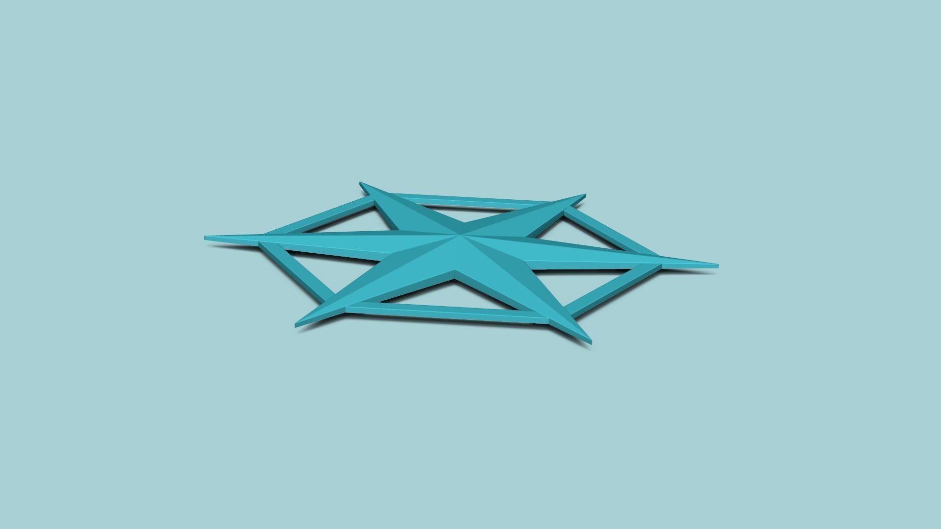 Hexagonal Wall Panel A16 Star - Interior Design Decoration 3D print model_3