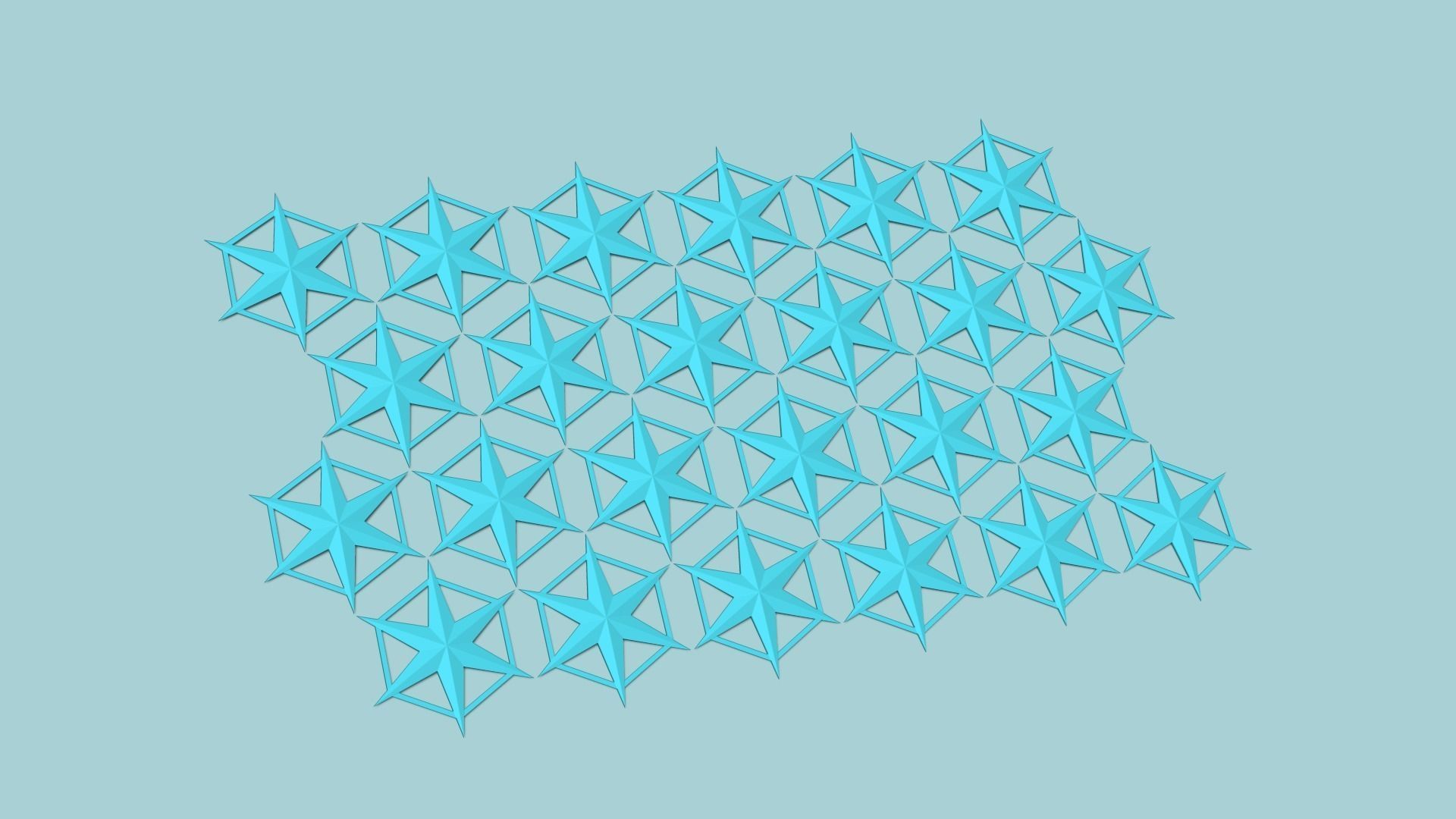 Hexagonal Wall Panel A16 Star - Interior Design Decoration 3D print model_7