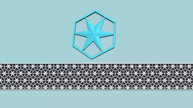 Hexagonal Wall Panel A17 Star - Interior Design Decoration