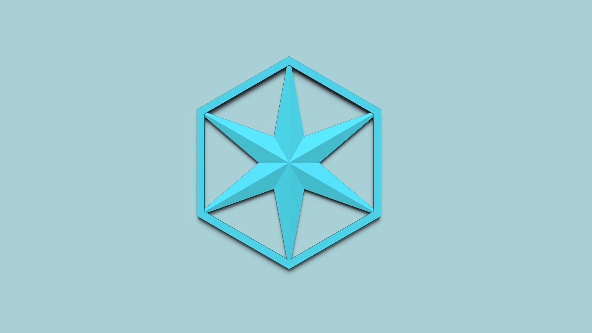 Hexagonal Wall Panel A18 Star - Interior Design Decoration 3D print model_2