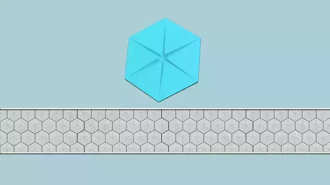 Hexagonal Wall Panel A19 Star - Interior Design Decoration