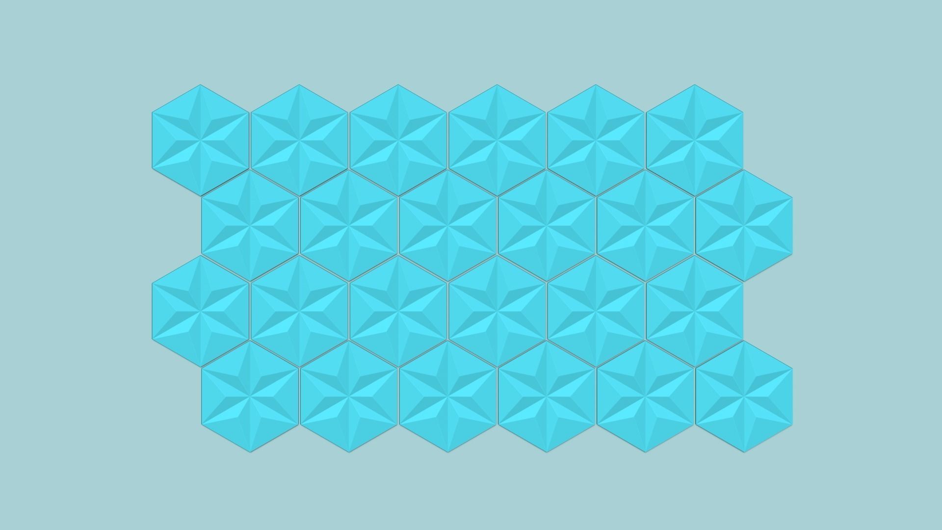 Hexagonal Wall Panel A20 Star - Interior Design Decoration 3D print model_6