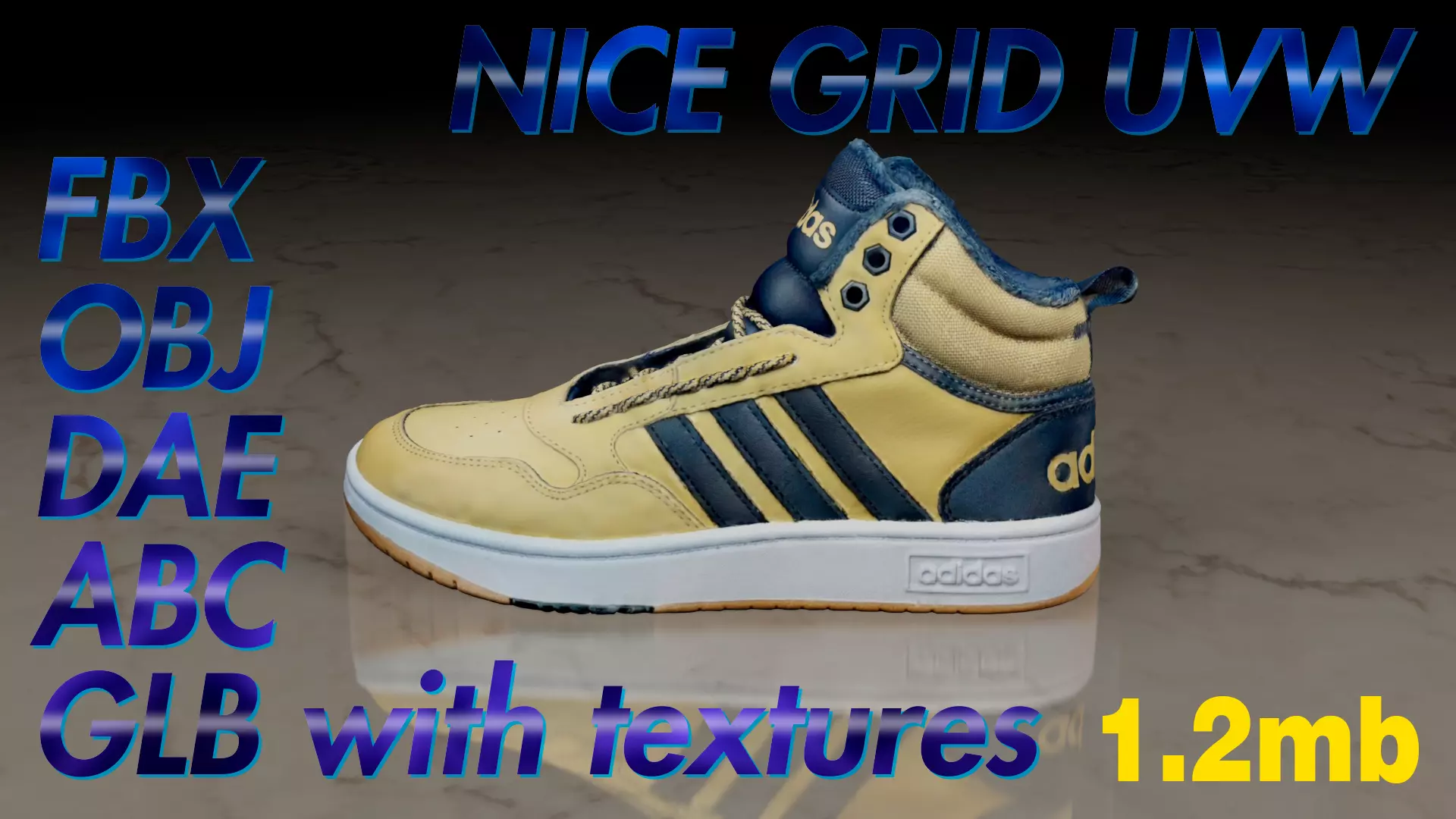 Adidas Hoops 3 Mid Clean Scan 3D model_0