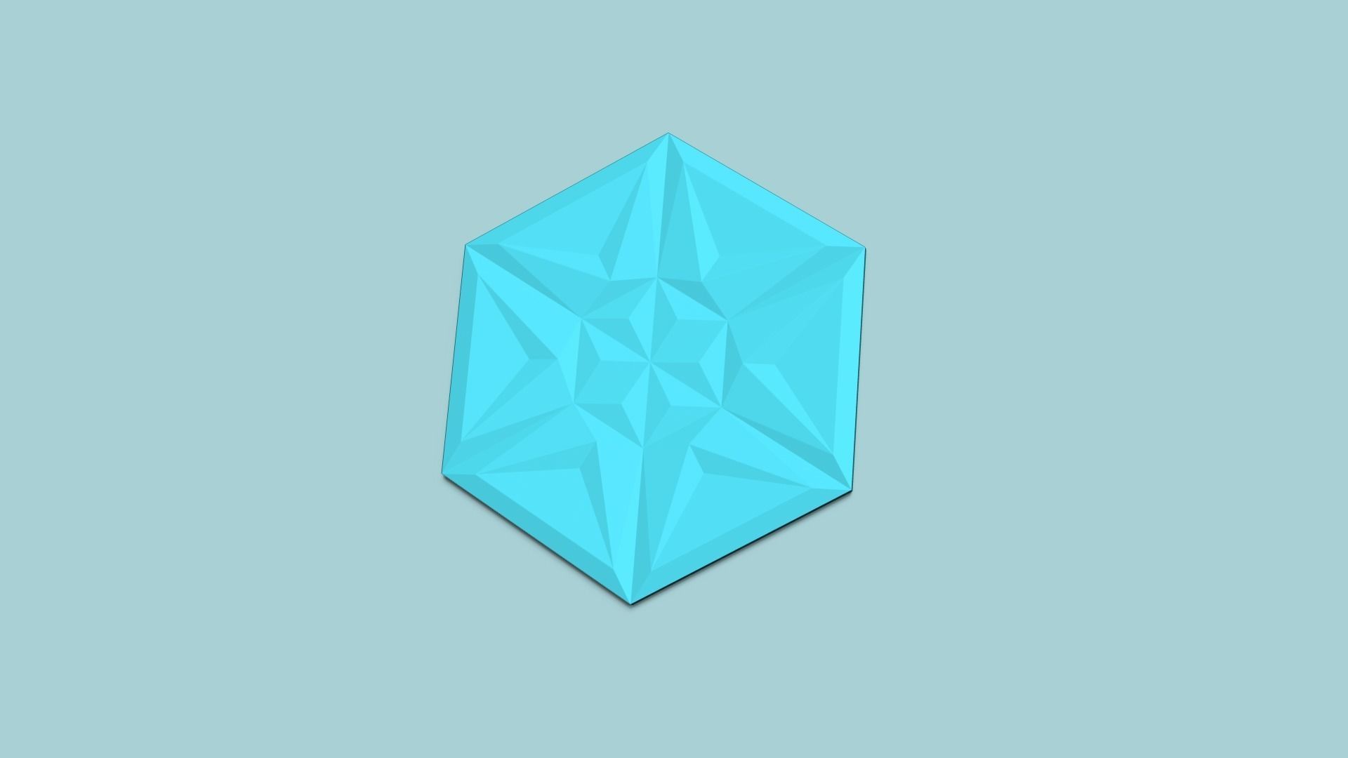 Hexagonal Wall Panel A21 Star - Interior Design Decoration 3D print model_1