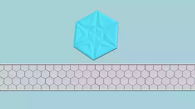 Hexagonal Wall Panel A21 Star - Interior Design Decoration