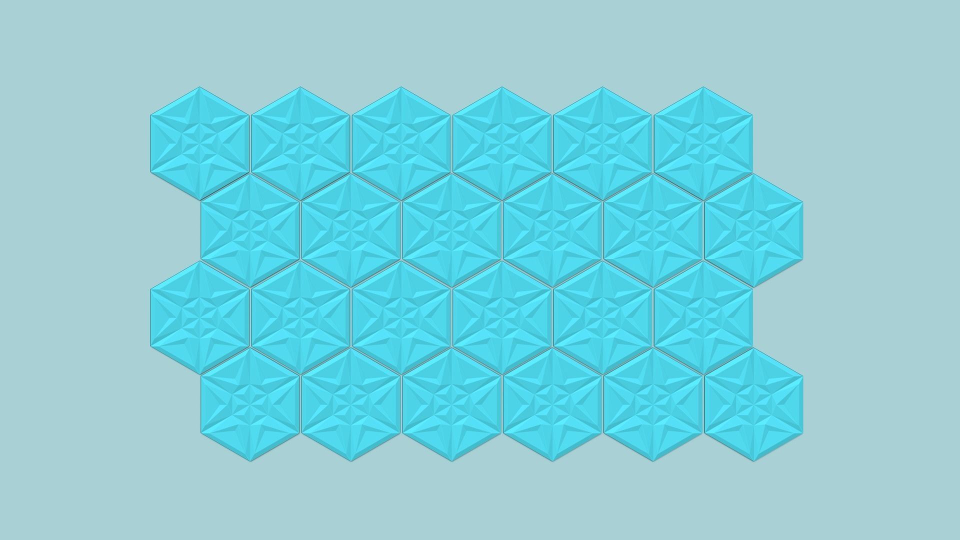 Hexagonal Wall Panel A21 Star - Interior Design Decoration 3D print model_6