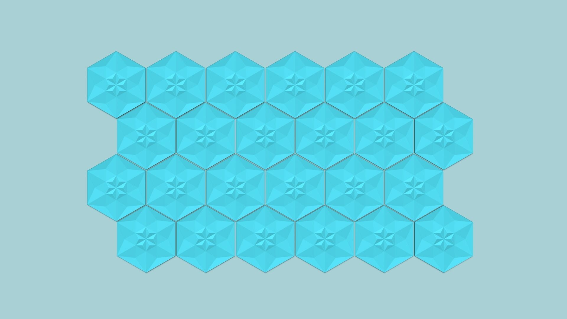 Hexagonal Wall Panel A22 Star - Interior Design Decoration 3D print model_6