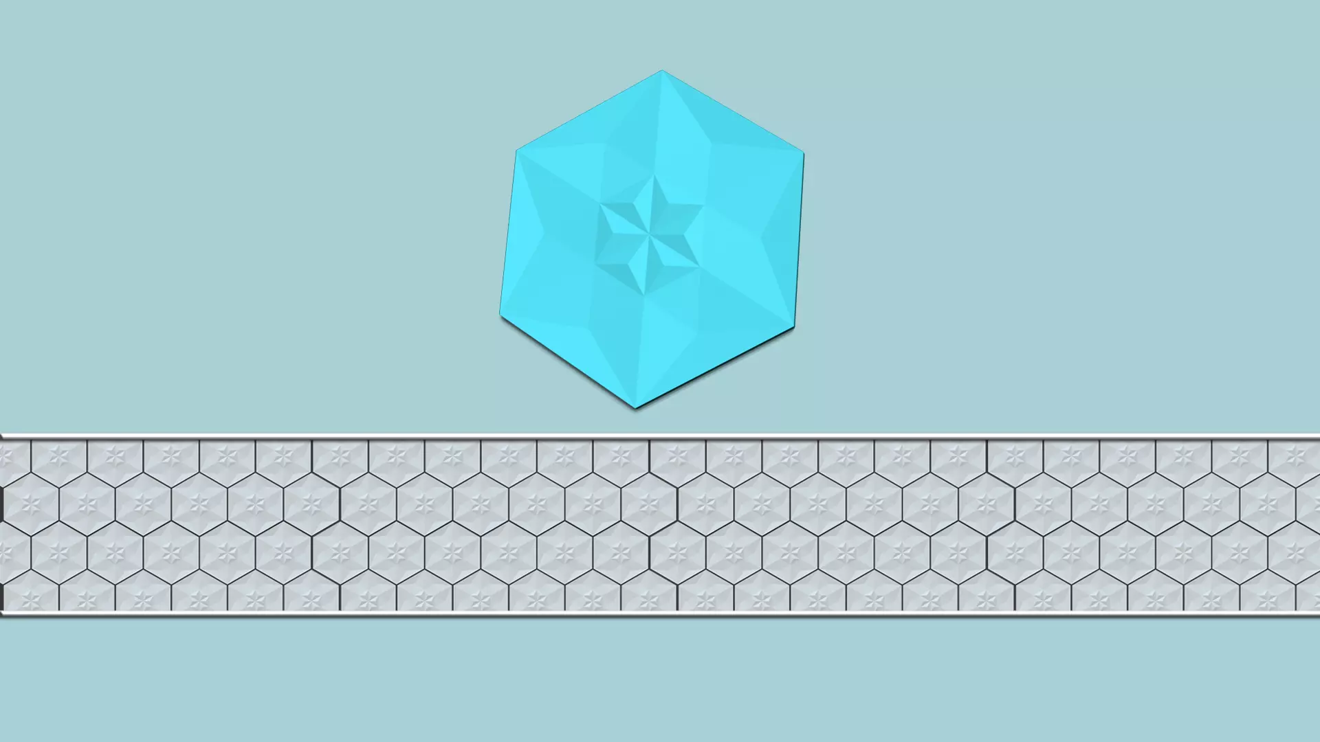 Hexagonal Wall Panel A22 Star - Interior Design Decoration 3D print model_0