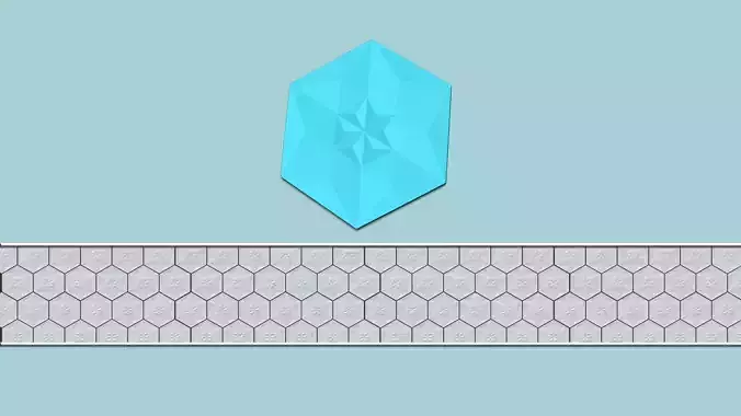 Hexagonal Wall Panel A22 Star - Interior Design Decoration