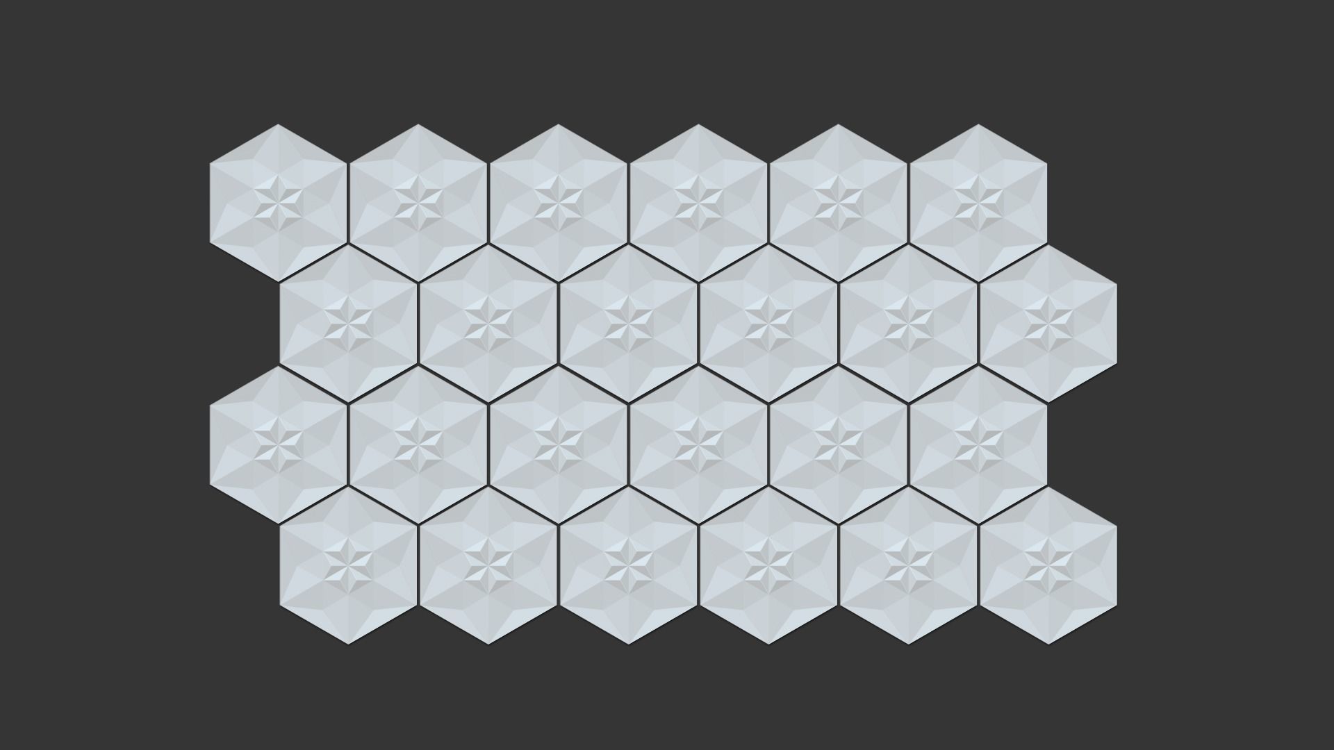 Hexagonal Wall Panel A22 Star - Interior Design Decoration 3D print model_8
