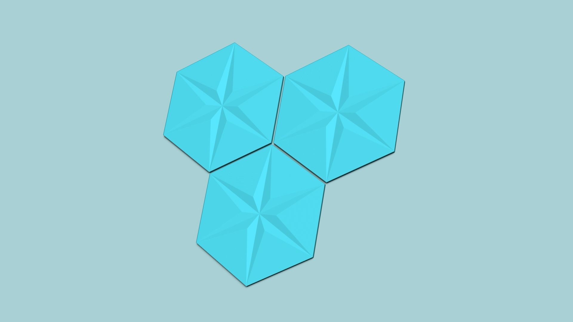 Hexagonal Wall Panel A24 Star - Interior Design Decoration 3D print model_5