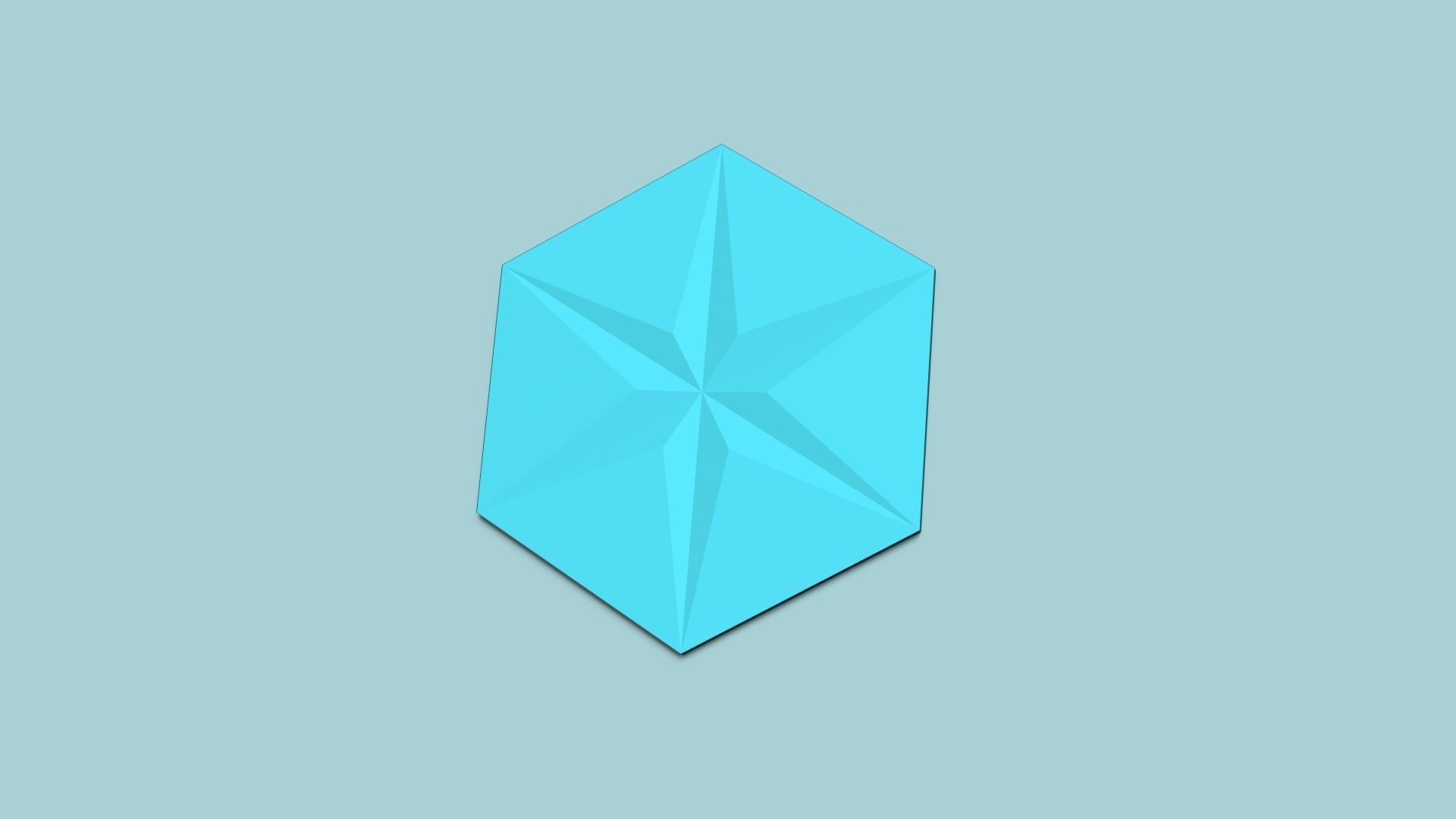 Hexagonal Wall Panel A24 Star - Interior Design Decoration 3D print model_1