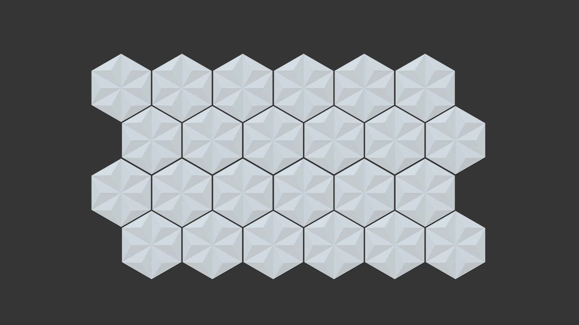 Hexagonal Wall Panel A25 Star - Interior Design Decoration 3D print model_8