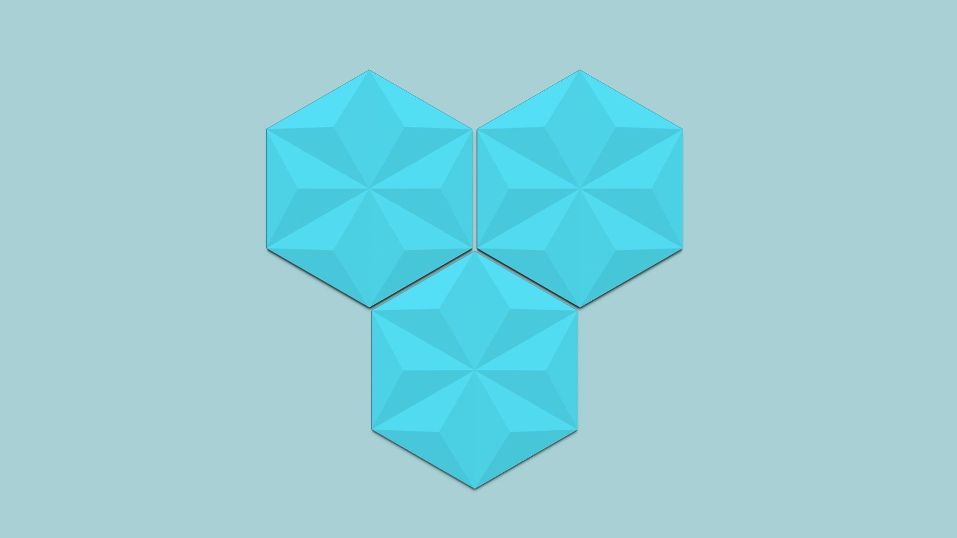 Hexagonal Wall Panel A25 Star - Interior Design Decoration 3D print model_4