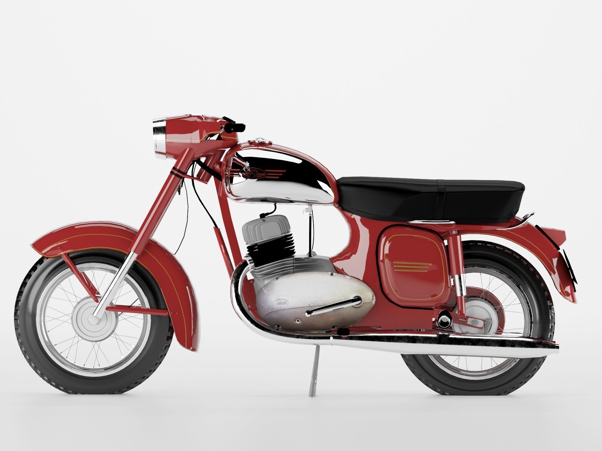 Motorcycle Jawa 360 3D model_2