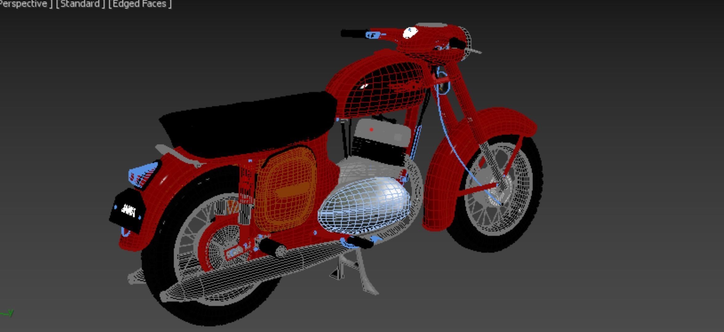 Motorcycle Jawa 360 3D model_3