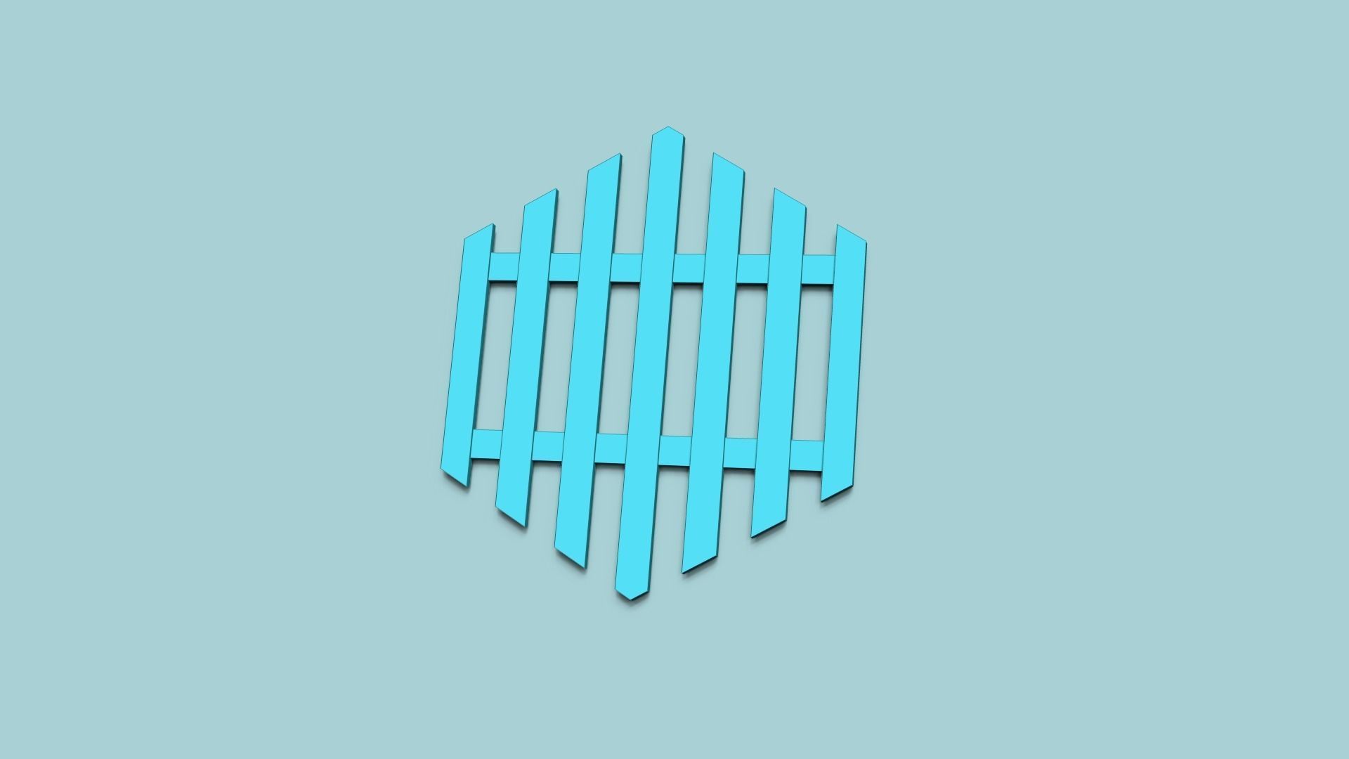 Hexagonal Wall Panel A28 Stripes - Interior Design Decoration 3D print model_1