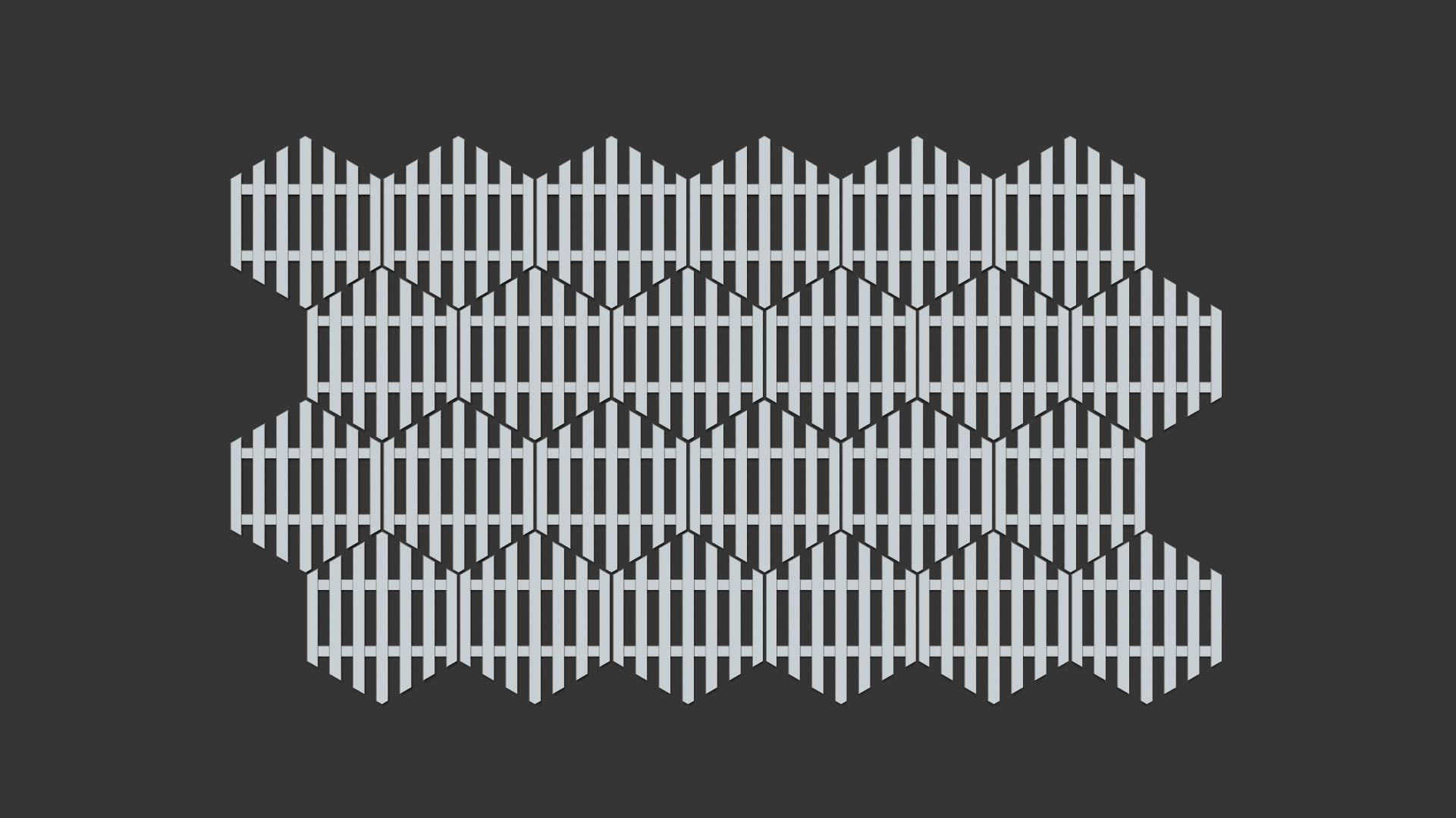 Hexagonal Wall Panel A28 Stripes - Interior Design Decoration 3D print model_8