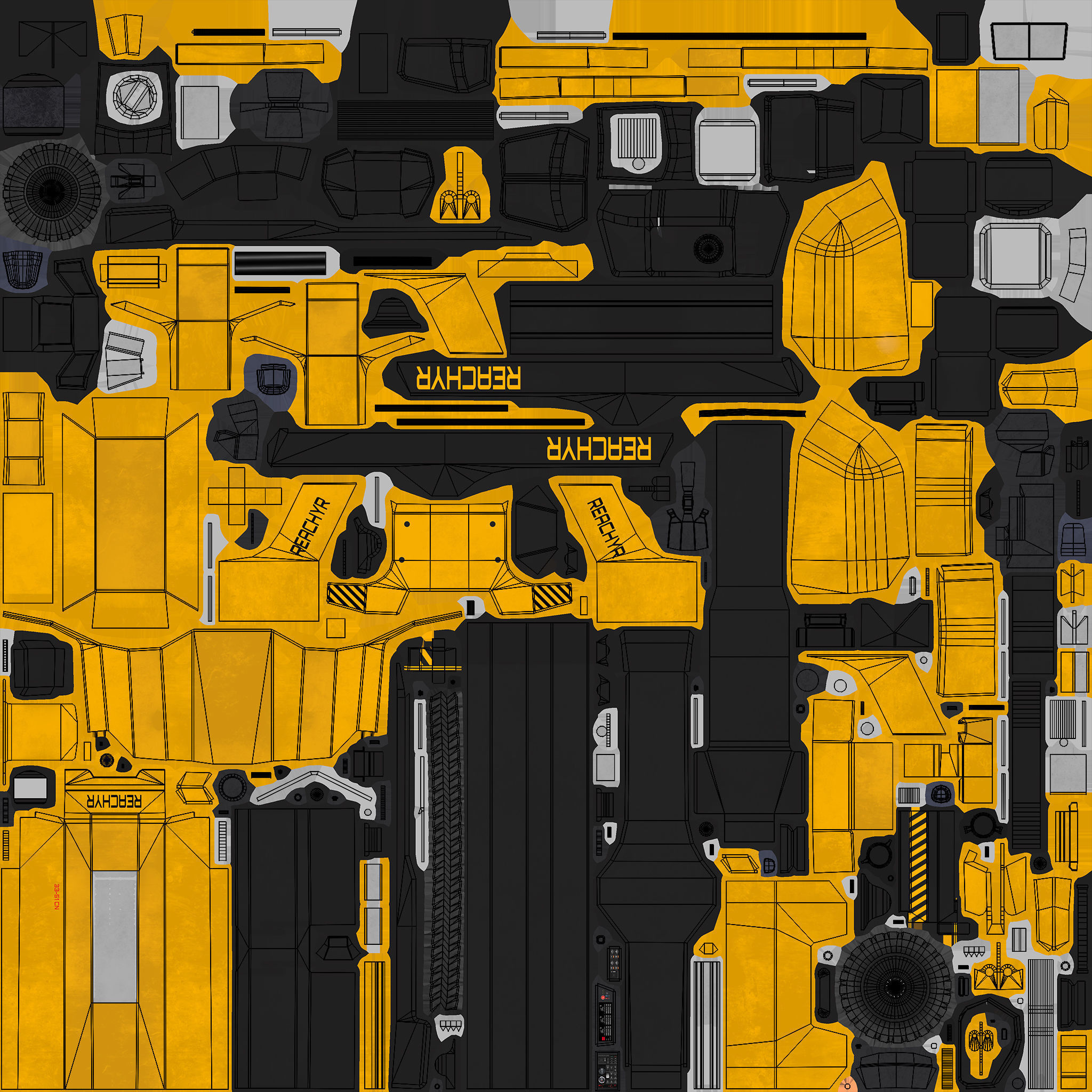 Reach Stacker Low-poly 3D model_18