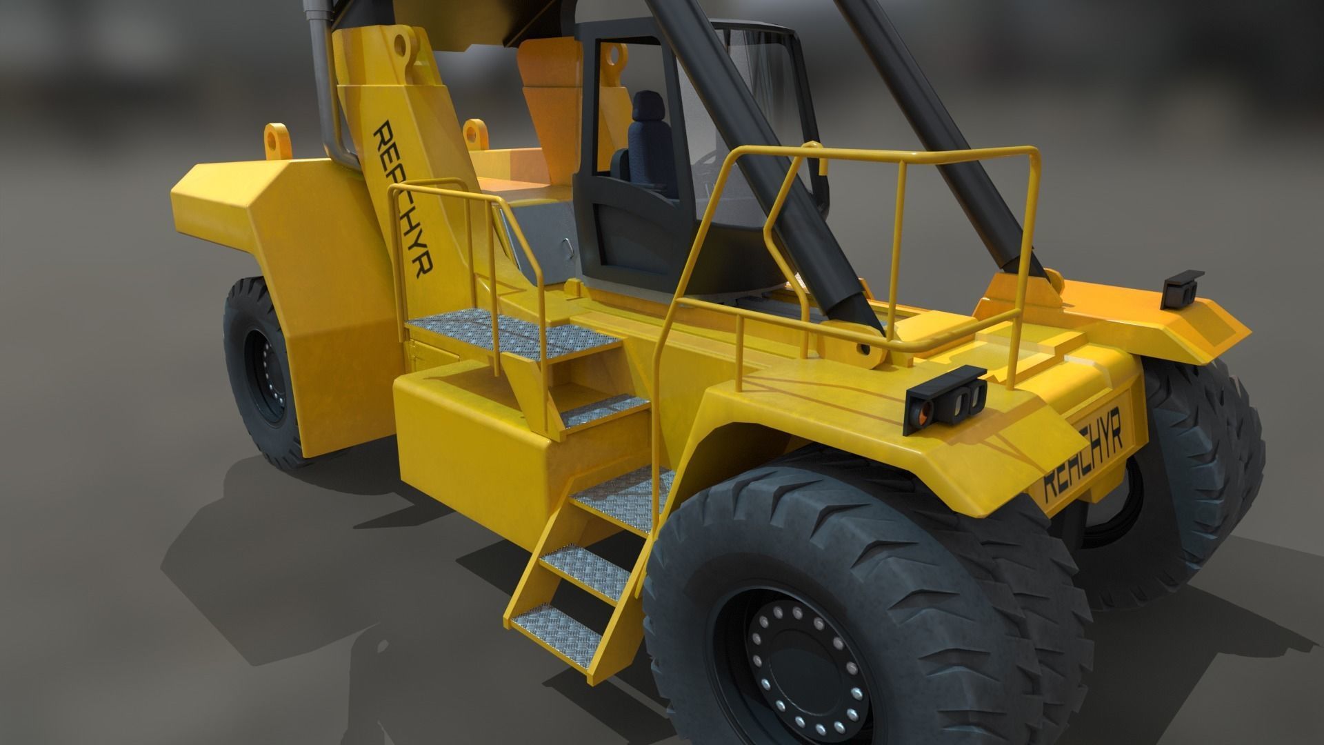 Reach Stacker Low-poly 3D model_7