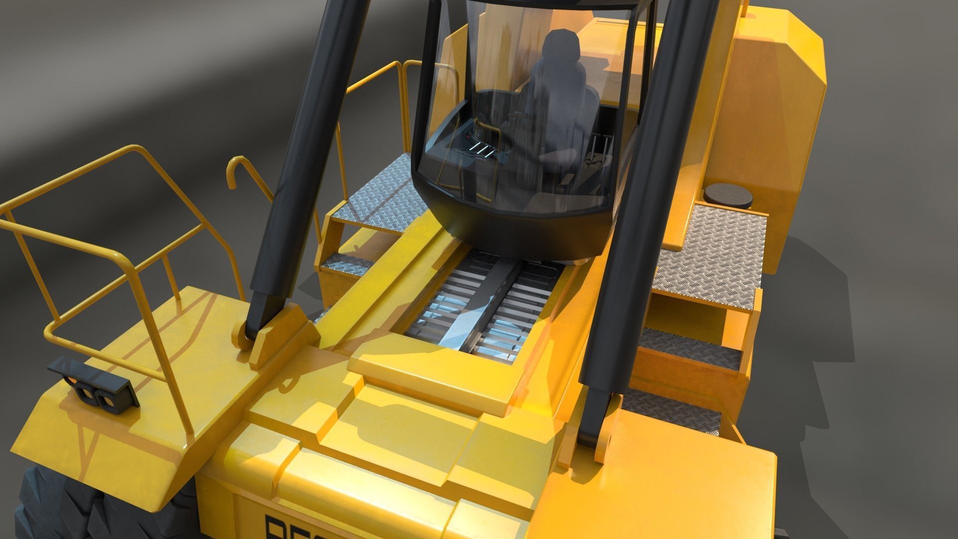 Reach Stacker Low-poly 3D model_8