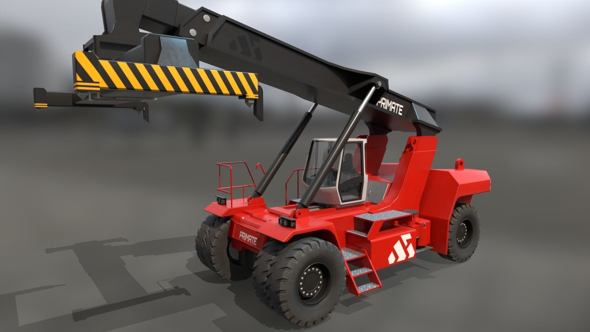 Reach Stacker Low-poly 3D model_1
