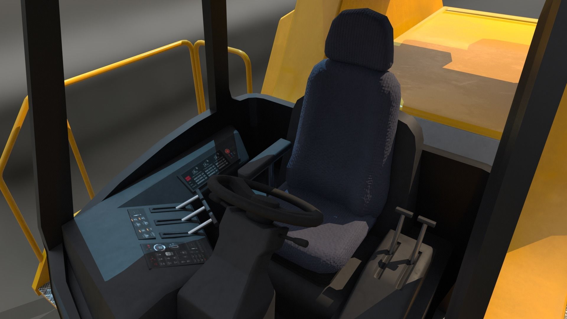 Reach Stacker Low-poly 3D model_9