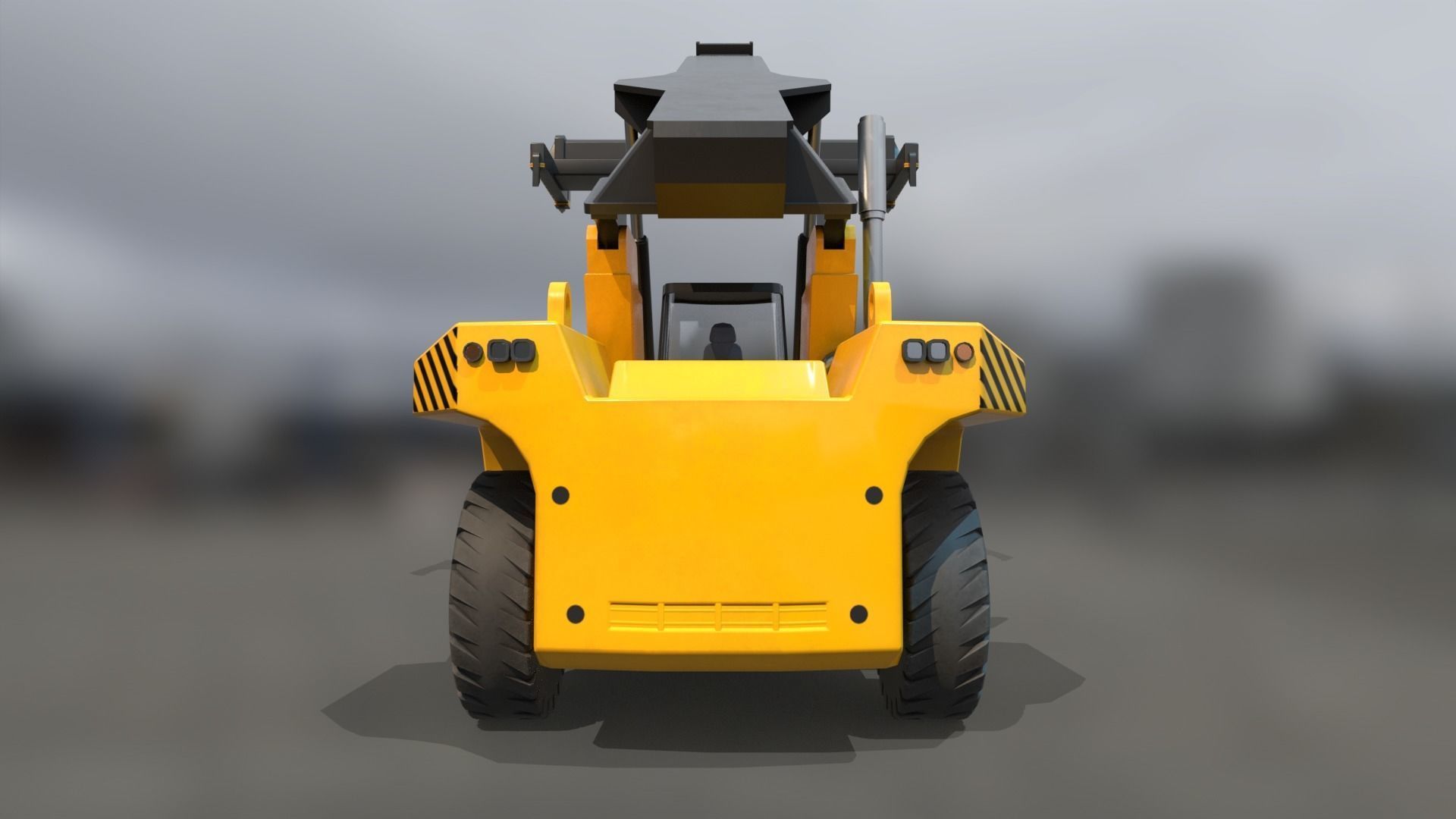 Reach Stacker Low-poly 3D model_5