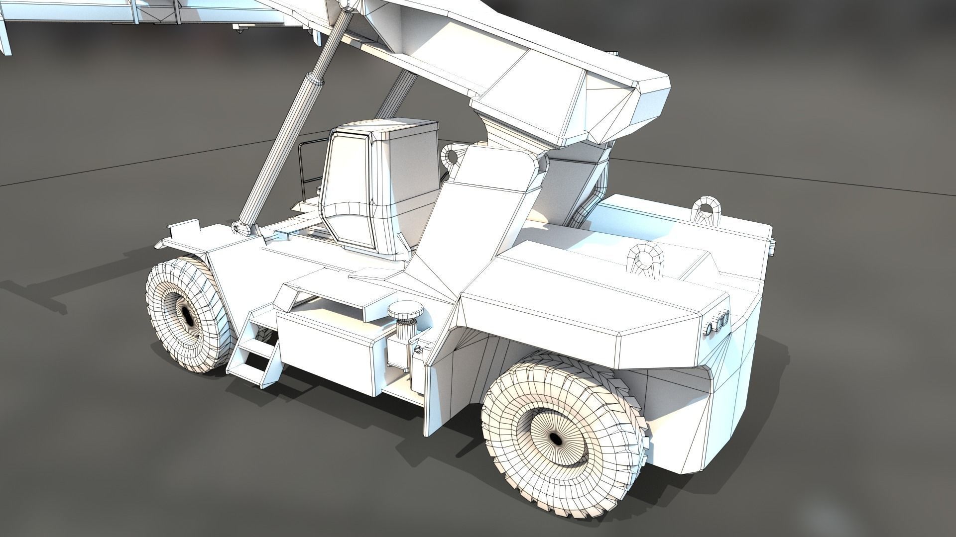 Reach Stacker Low-poly 3D model_15