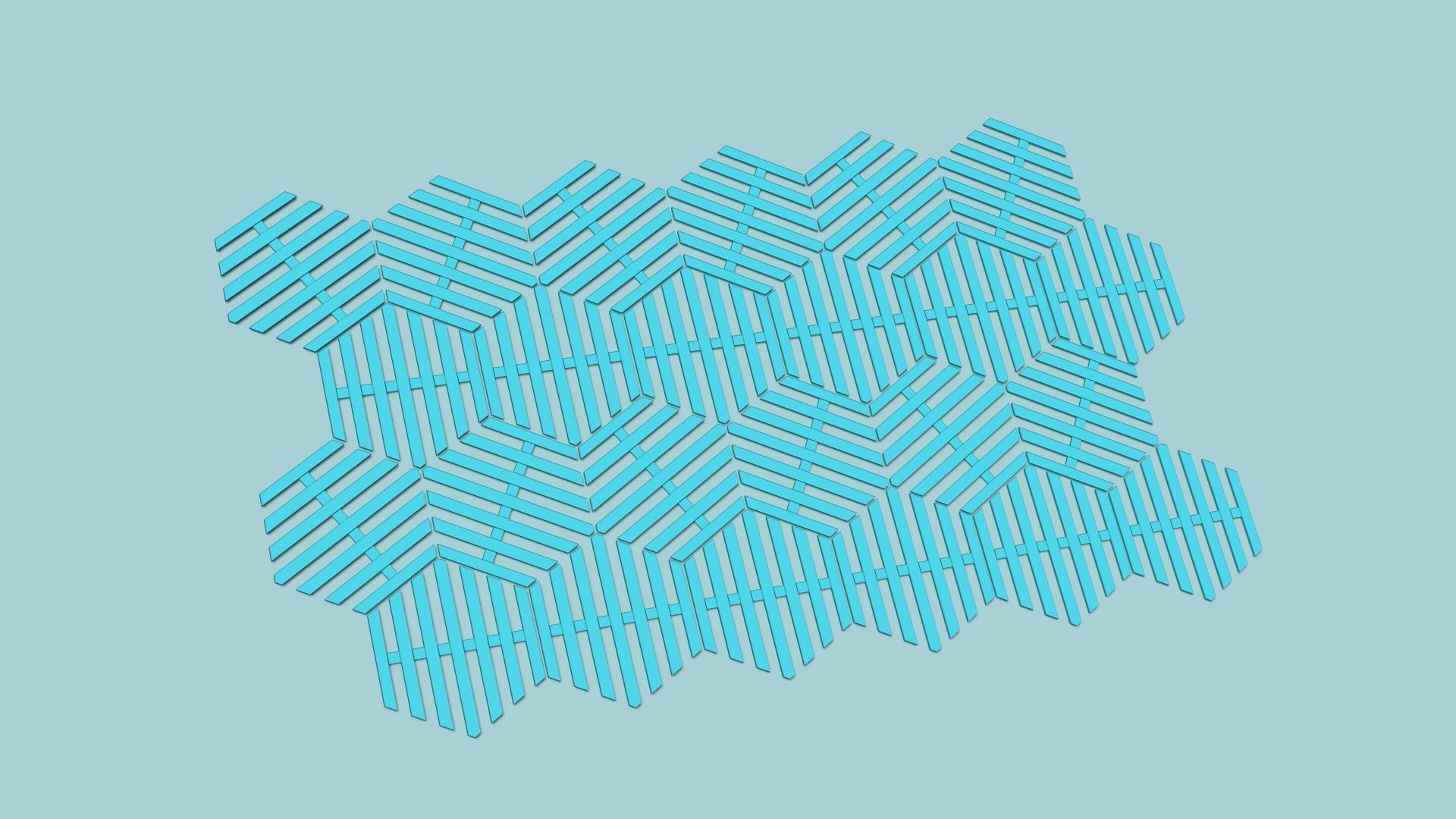 Hexagonal Wall Panel A29 Stripes - Interior Design Decoration 3D print model_7