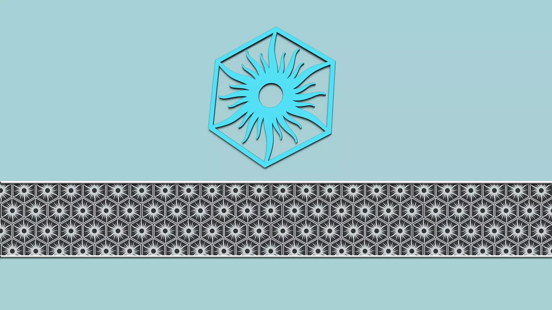 Hexagonal Wall Panel A33 Sun - Interior Design Decoration 3D print model_0