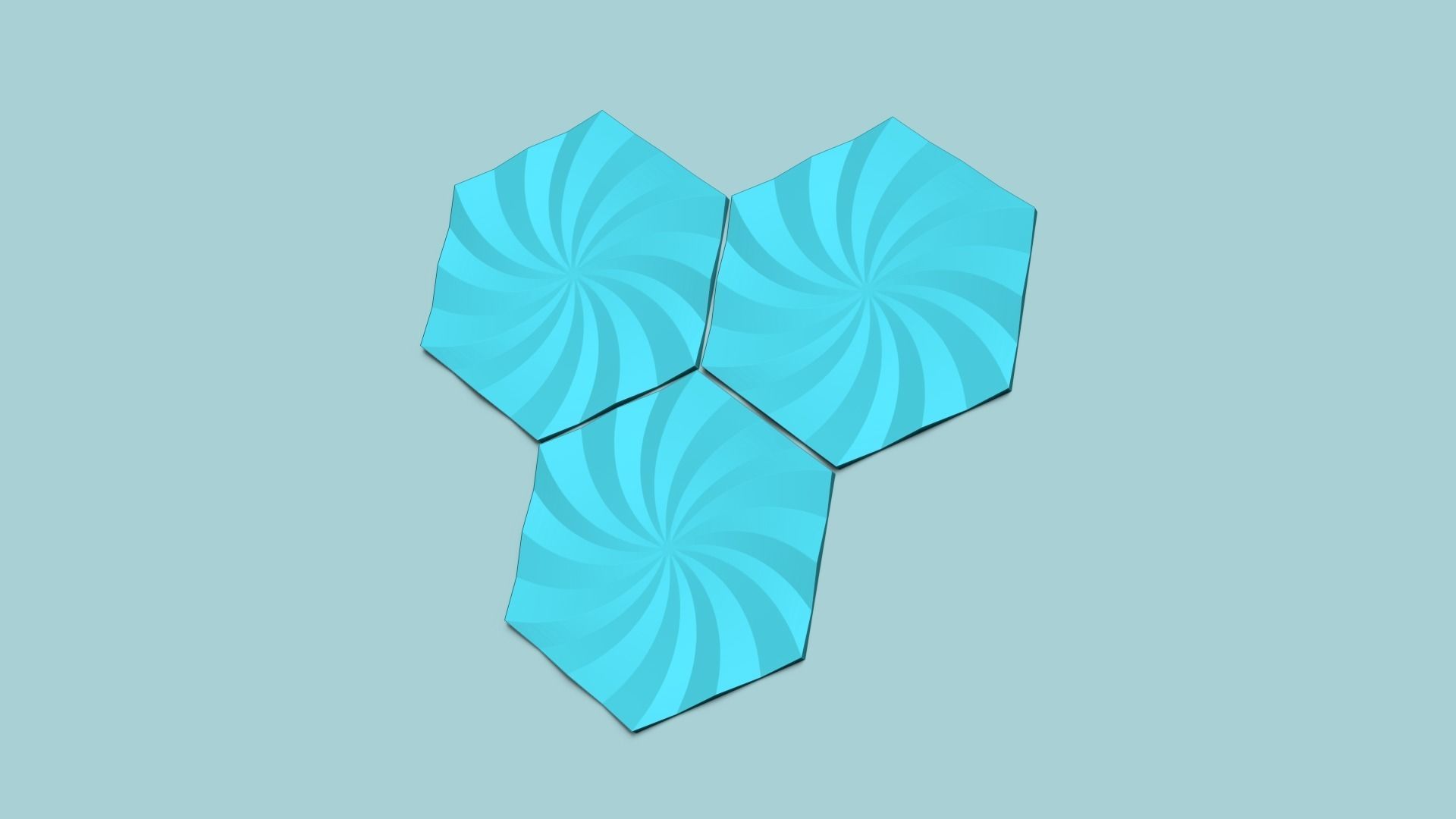 Hexagonal Wall Panel A34 Whirl - Interior Design Decoration 3D print model_5