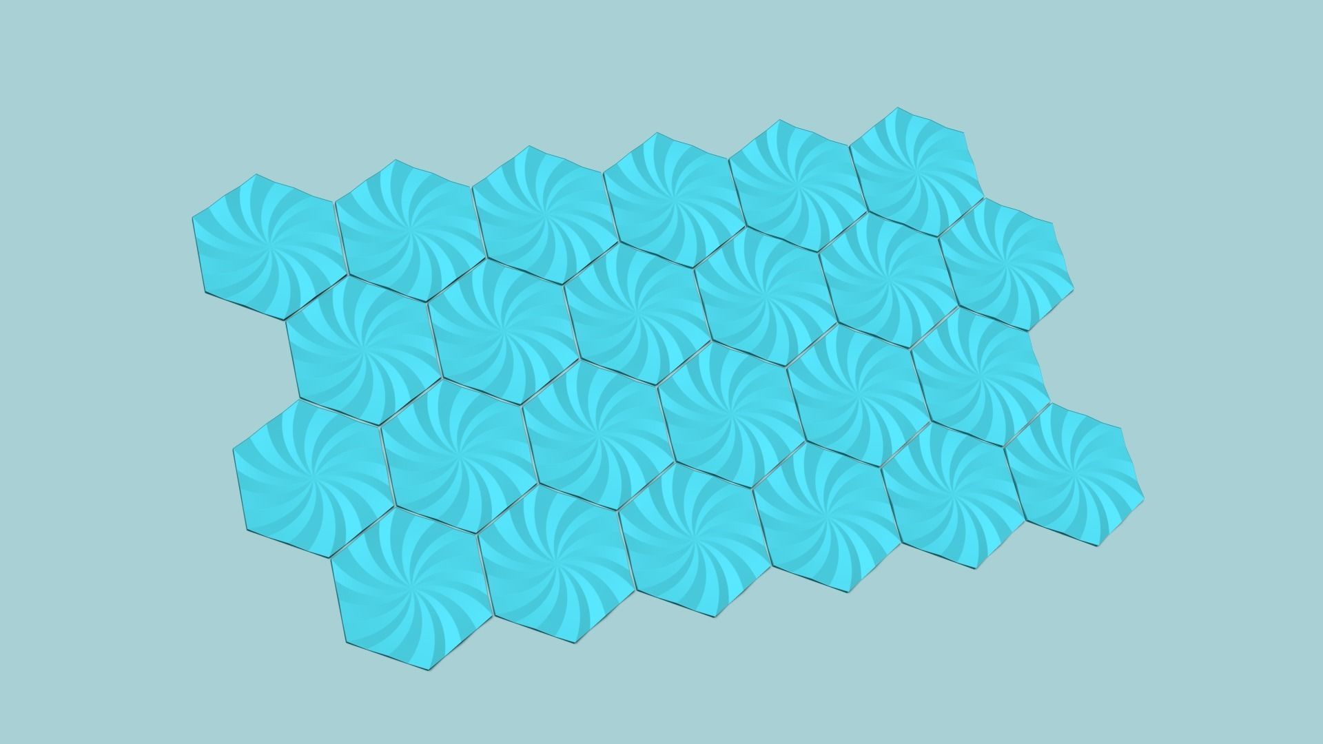 Hexagonal Wall Panel A34 Whirl - Interior Design Decoration 3D print model_7