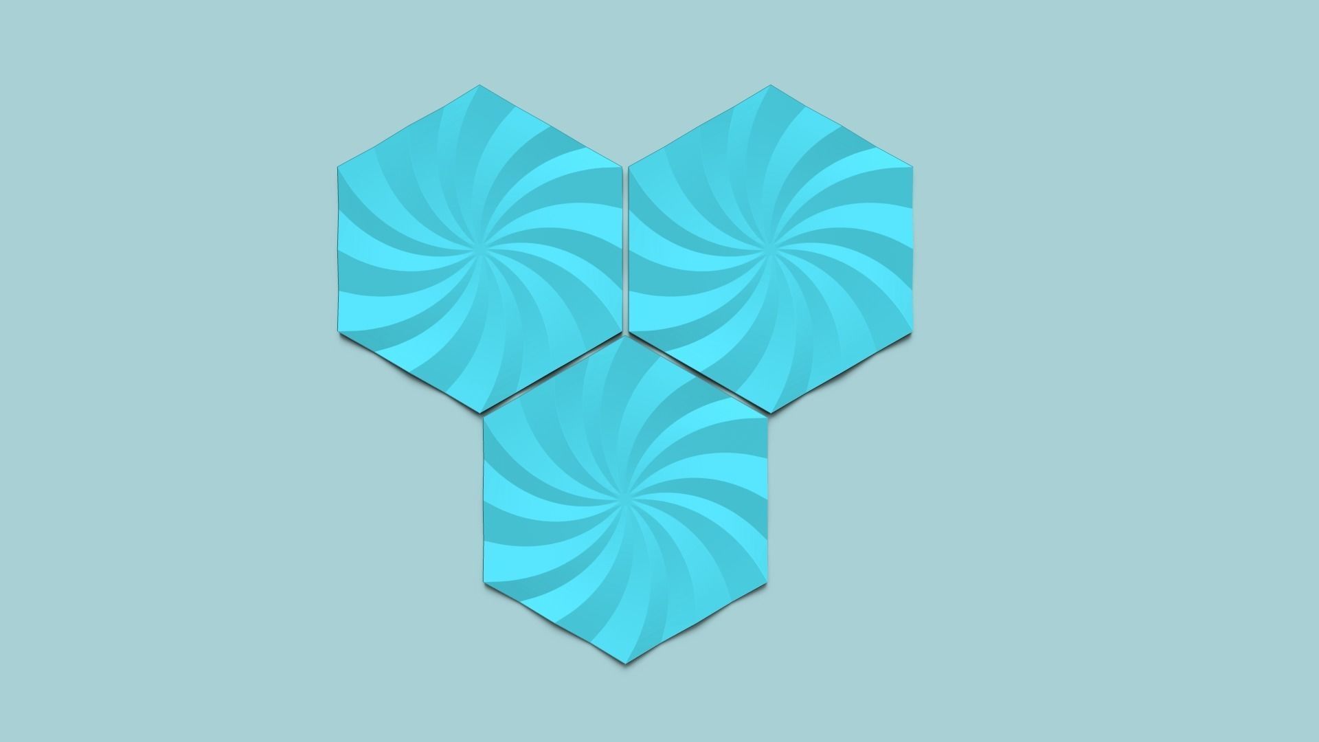 Hexagonal Wall Panel A34 Whirl - Interior Design Decoration 3D print model_4