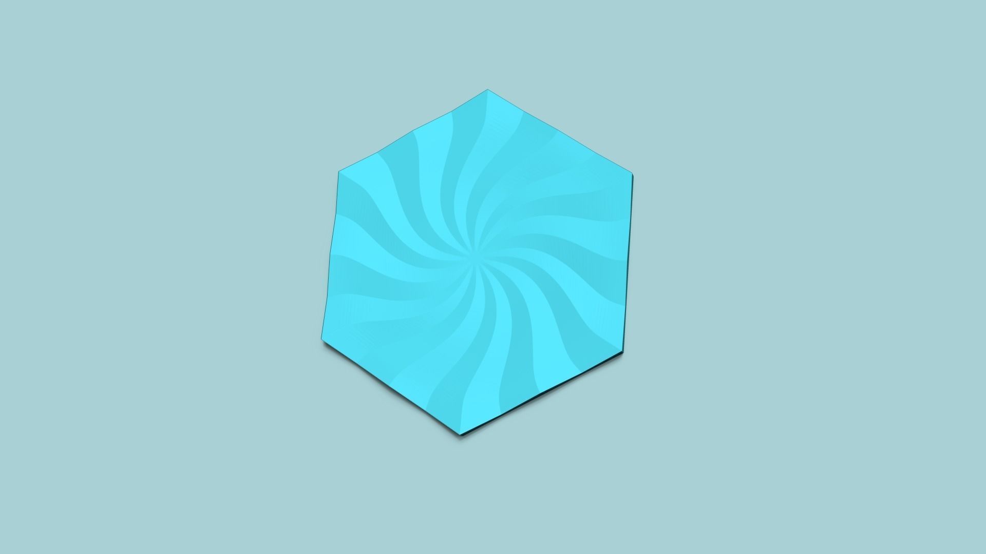 Hexagonal Wall Panel A35 Whirl - Interior Design Decoration 3D print model_1