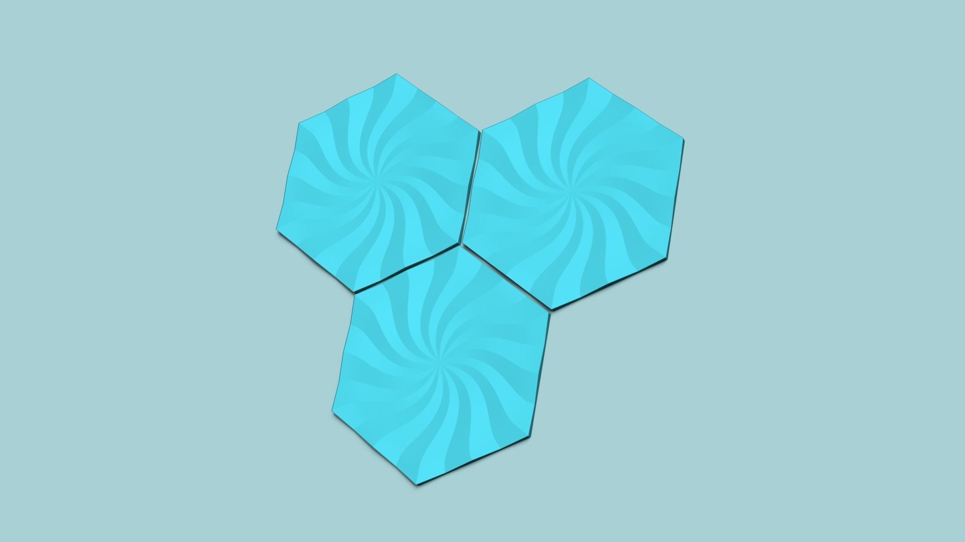 Hexagonal Wall Panel A35 Whirl - Interior Design Decoration 3D print model_5