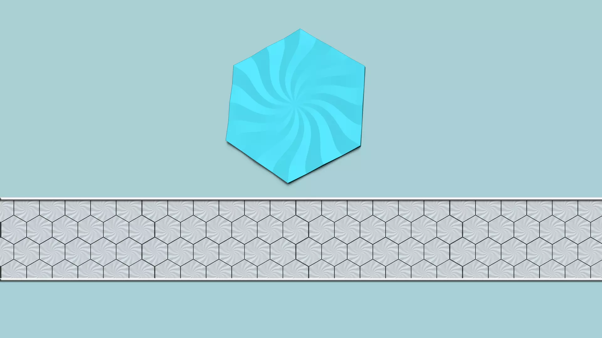 Hexagonal Wall Panel A35 Whirl - Interior Design Decoration 3D print model_0