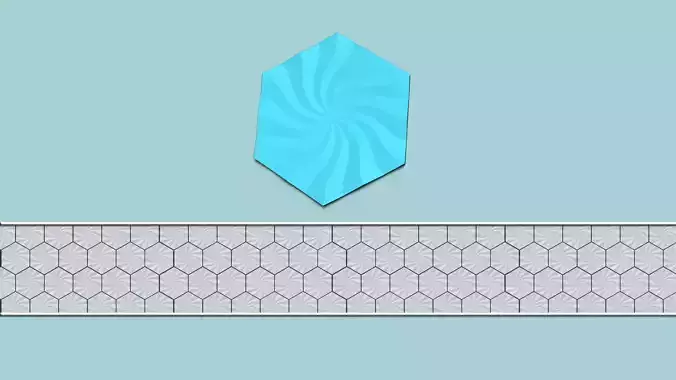 Hexagonal Wall Panel A35 Whirl - Interior Design Decoration