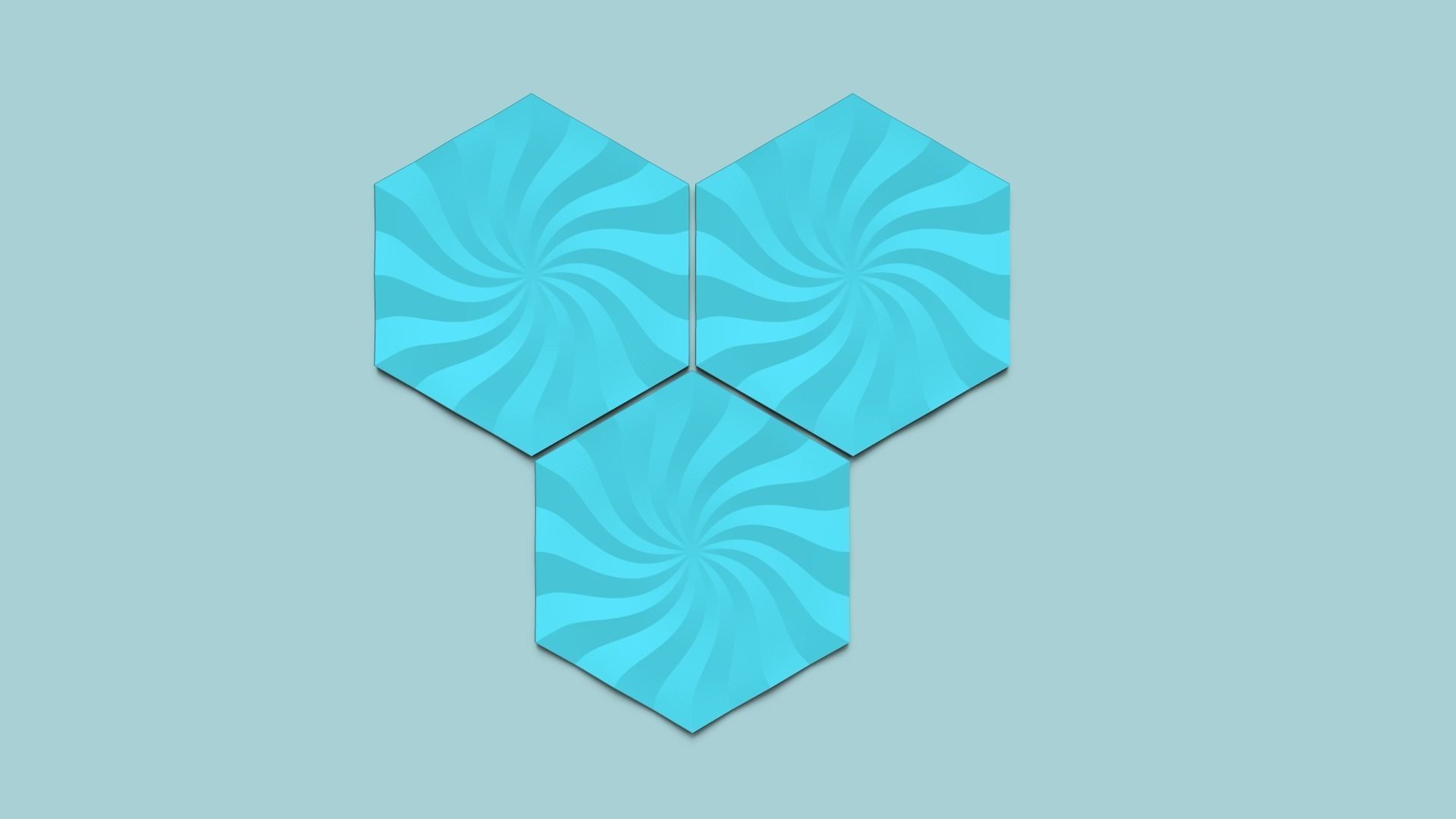 Hexagonal Wall Panel A35 Whirl - Interior Design Decoration 3D print model_4