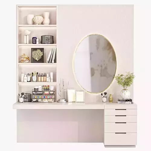 Wardrobe with decor photo frame and books for the living room