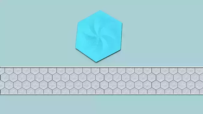 Hexagonal Wall Panel A36 Whirl - Interior Design Decoration