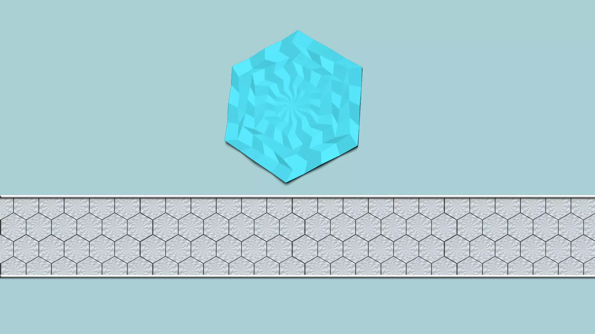 Hexagonal Wall Panel A37 Mess - Interior Design Decoration 3D print model