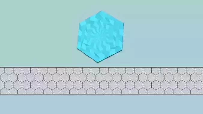 Hexagonal Wall Panel A37 Mess - Interior Design Decoration