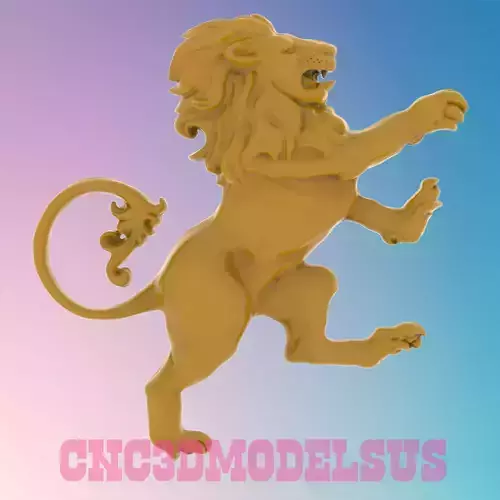 Golden lion  3D MODEL STL FILE FOR CNC ROUTER LASER